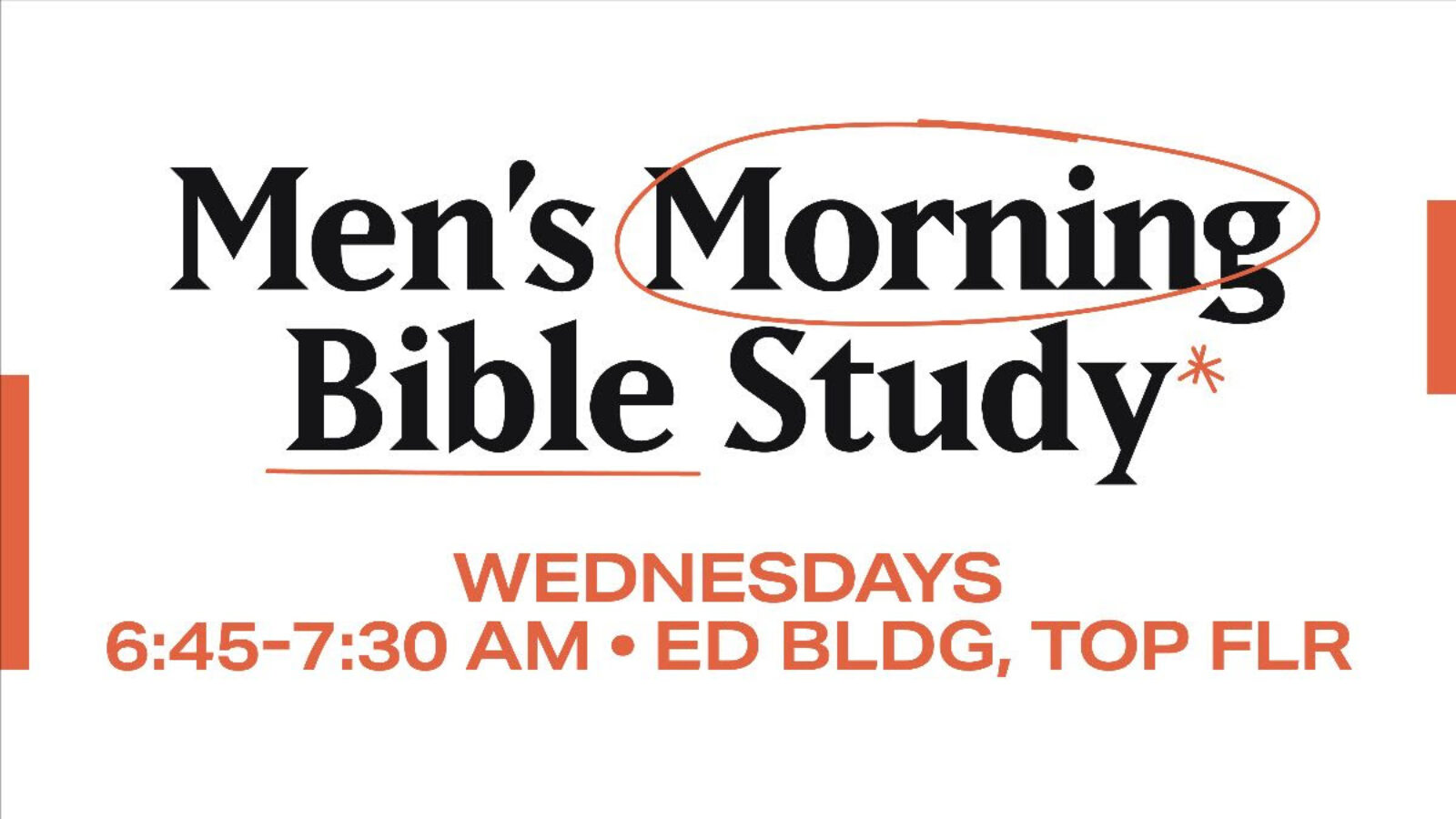 MENS MORNING BIBLE STUDY
