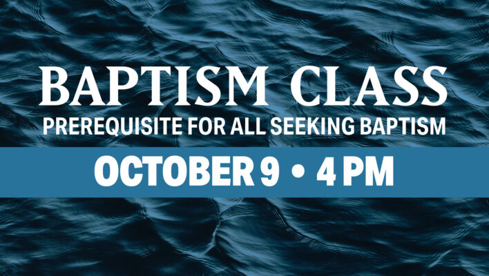 BAPTISM CLASS