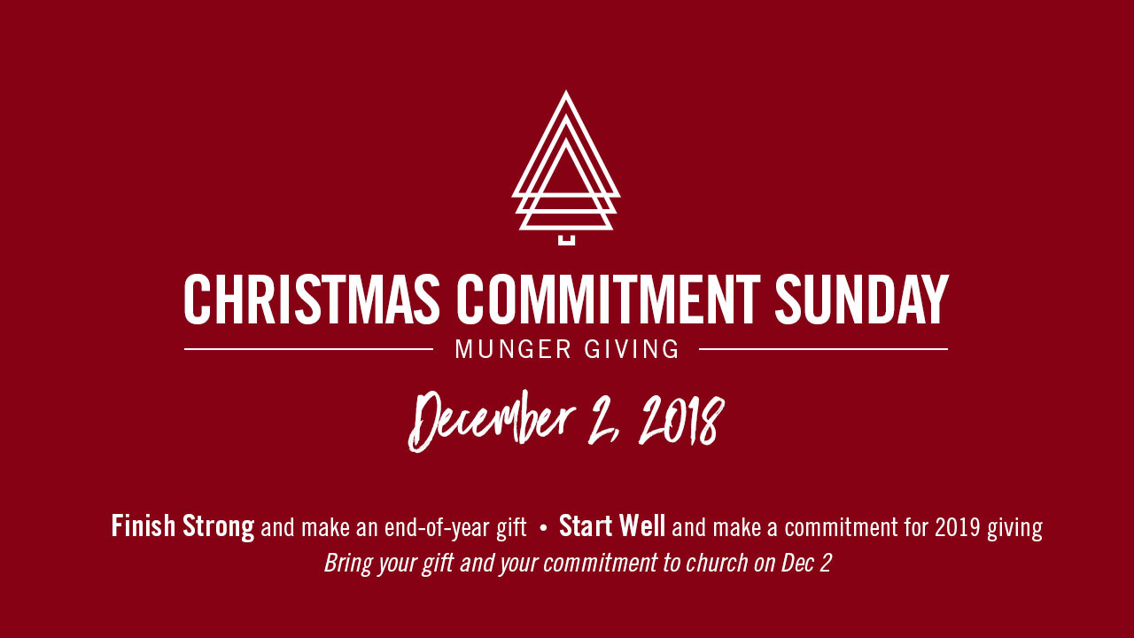 Christmas Commitment Sunday 2018